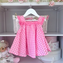 Alice Pink Gingham Babydoll Top